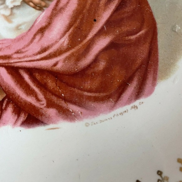 Antique Victorian mother and child plate ELPCO East Liverpool Pottery Hall China - Picture 3 of 8